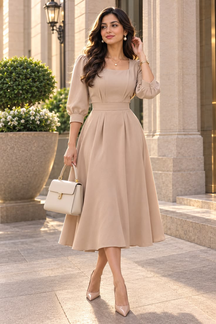 Classic Beige Dress